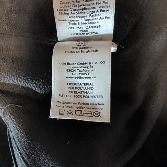 Mens Eddie Bauer First Ascent Black Cargo Fleece Lined Pants W40 L31 Gorpcore - Picture 10 of 13